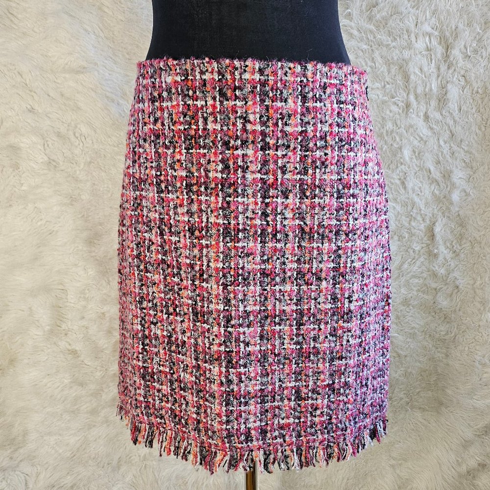 Talbots Petites Women's Red and Black Tweed Skirt Size 4P